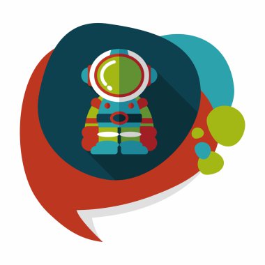 Uzun Gölge, eps10 ile uzay astronot düz simgesi