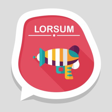 Uzun Gölge, eps10 ile alan silah düz simgesi