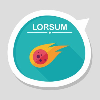 Uzun Gölge, eps10 ile alan göktaşı düz simgesi