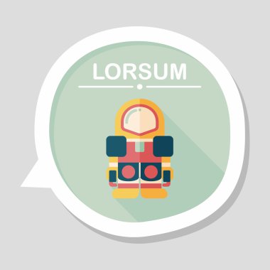 Uzun Gölge, eps10 ile uzay astronot düz simgesi