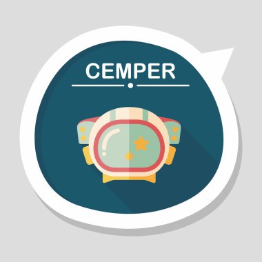 Uzun Gölge, eps10 ile uzay astronot düz simgesi