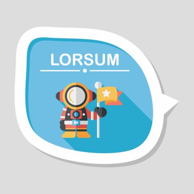 Uzun Gölge, eps10 ile uzay astronot düz simgesi