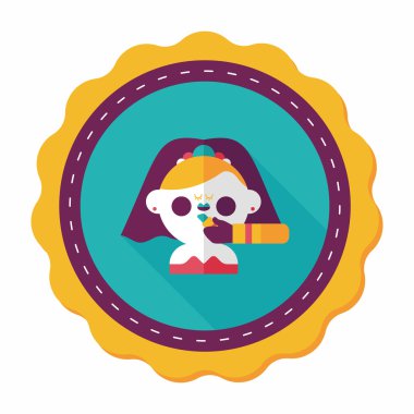 Gelinin düz ikonu, uzun gölgeli, eps10