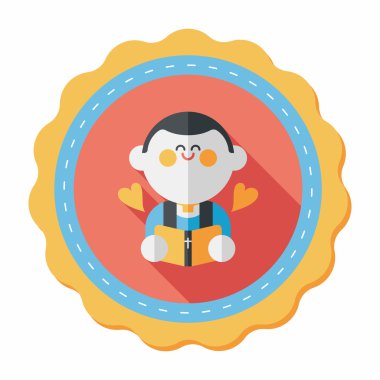 Düğün papazı uzun gölgeli düz ikon, bölüm 10, başkanlık ediyor. 