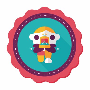 Elmas yüzük düz simgesi ile uzun gölge, eps10 teklif