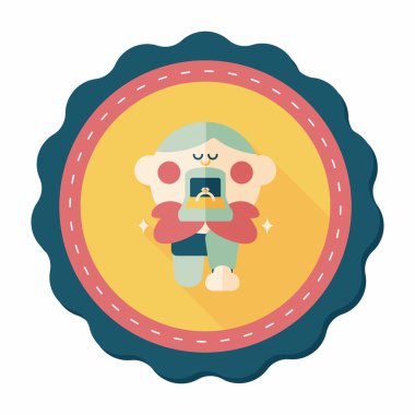 Elmas yüzük düz simgesi ile uzun gölge, eps10 teklif