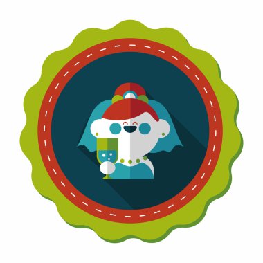 Gelinin düz ikonu, uzun gölgeli, eps10