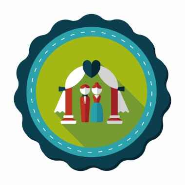 düğün töreni uzun gölge, eps10 düz simgesiyle