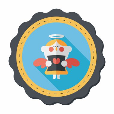 Düğün melek Korosu düz simgesiyle uzun gölge, eps10