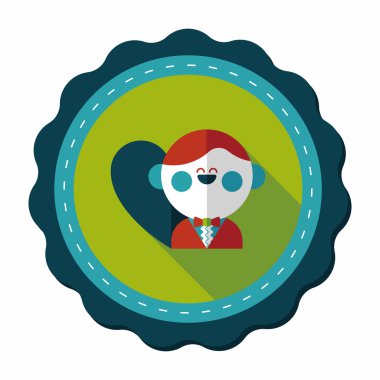 Düğün damat uzun gölge, eps10 düz simgesiyle