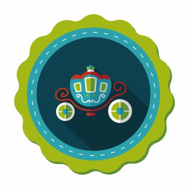 Uzun gölgeli düz bir düğün arabası ikonu, eps10