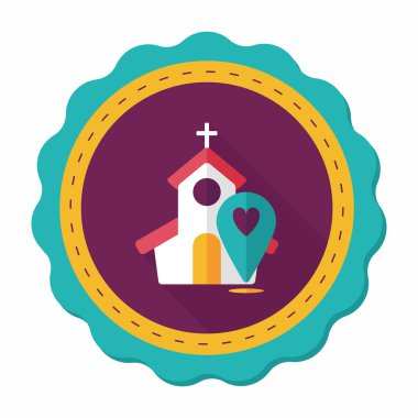 Uzun Gölge, eps10 düğün kilise düz simgesiyle