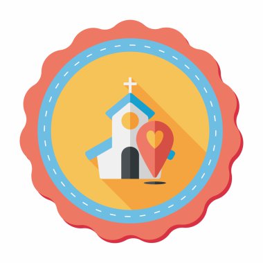 Uzun Gölge, eps10 düğün kilise düz simgesiyle