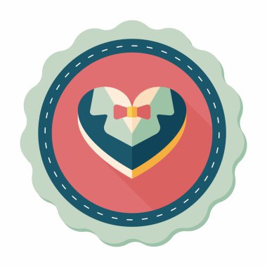 Düğün damat takım elbise uzun sha ile çerezleri düz simgesi kutu şeklinde