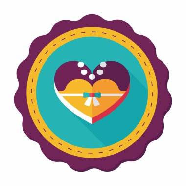 Gelin gelinlik kutu kurabiye uzun düz simgesiyle sh şeklinde