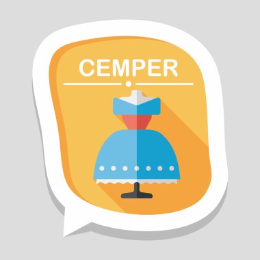 düğün elbise uzun gölge, eps10 düz simgesiyle