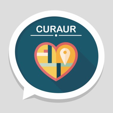 kalp şeklinde düğün davetiyesi düz simgesi uzun gölge, eps10 ile