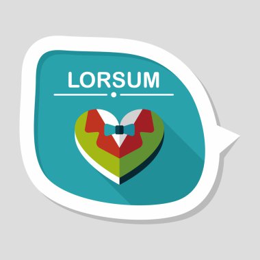 Düğün damat takım elbise uzun sha ile çerezleri düz simgesi kutu şeklinde