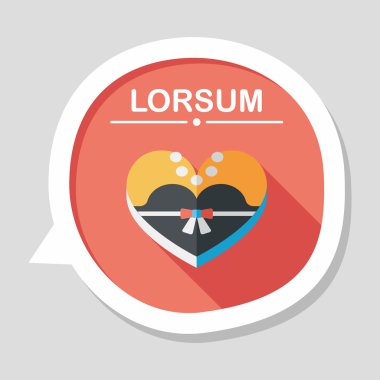 Gelin gelinlik kutu kurabiye uzun düz simgesiyle sh şeklinde