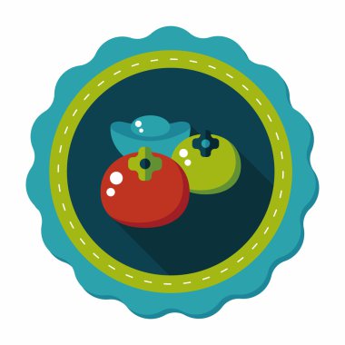 Çin yeni yılı uzun gölge, eps10, Çin şans ile düz simgesi