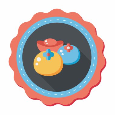 Çin yeni yılı uzun gölge, eps10, Çin şans ile düz simgesi