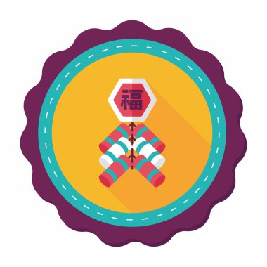 Çin yeni yılı düz simgesi, eps10, Çince festival couplets zekâ