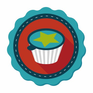 kahve-mate uzun gölge, eps10 düz simgesiyle