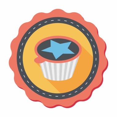 kahve-mate uzun gölge, eps10 düz simgesiyle