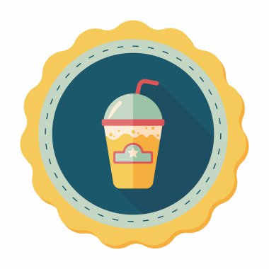 Uzun Gölge, eps10 ile frappucino düz simgesi