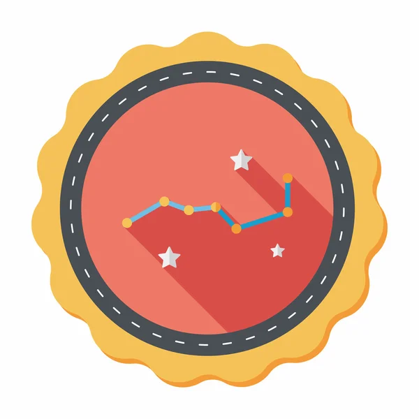 Space dipper flat icon with long shadow, eps10 — стоковый вектор