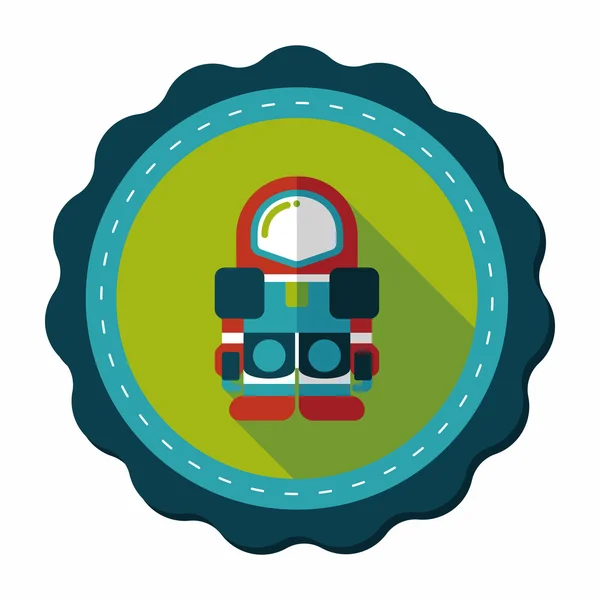 Ruimte Astronaut platte pictogram met lange schaduw, eps10 — Stockvector