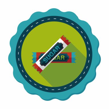 Uzun Gölge, eps10 ile şeker paket düz simgesi