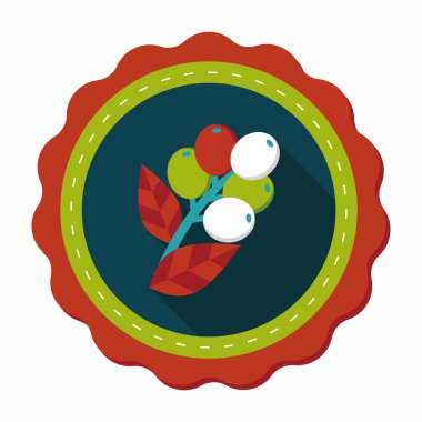 Uzun Gölge, eps10 ile kahve meyve düz simgesi