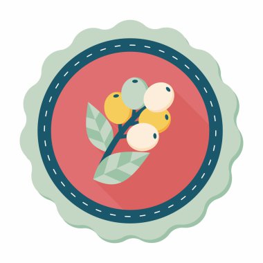 Uzun Gölge, eps10 ile kahve meyve düz simgesi