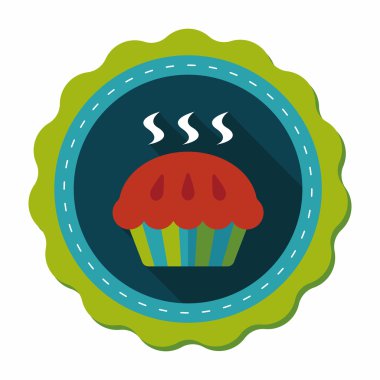 Uzun Gölge, eps10 ile pasta düz simgesi