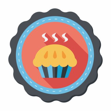 Uzun Gölge, eps10 ile pasta düz simgesi