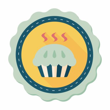 Uzun Gölge, eps10 ile pasta düz simgesi