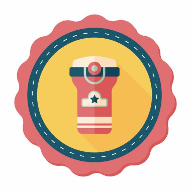 Su şişesi uzun gölge, eps10 düz simgesiyle