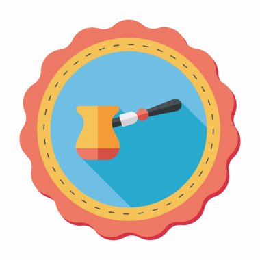 Uzungölgeli kahve makinesi düz simgesi, eps10