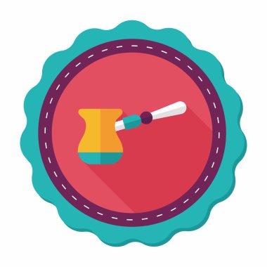 Uzungölgeli kahve makinesi düz simgesi, eps10