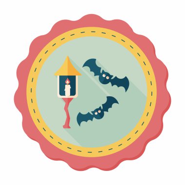 Uzun Gölge, eps10 ile Halloween sopası düz simgesi