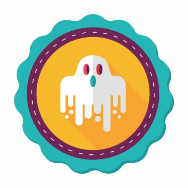 Ghost lapos ikon a hosszú árnyék, eps10