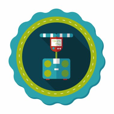 Uzun Gölge, eps10 ile ağırlık ölçek düz simgesi