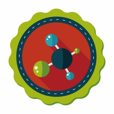 Uzun Gölge, eps10 ile molekül düz simgesi