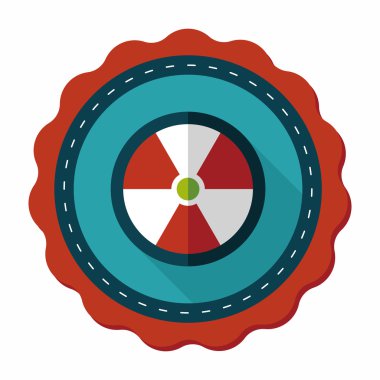 Uzun Gölge, eps10 radyasyon düz simgesiyle