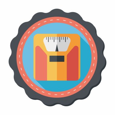 Uzun Gölge, eps10 ile ağırlık ölçek düz simgesi