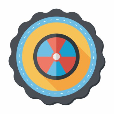 Uzun Gölge, eps10 radyasyon düz simgesiyle