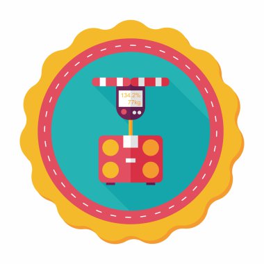 Uzun Gölge, eps10 ile ağırlık ölçek düz simgesi