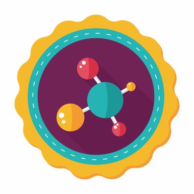 Uzun Gölge, eps10 ile molekül düz simgesi