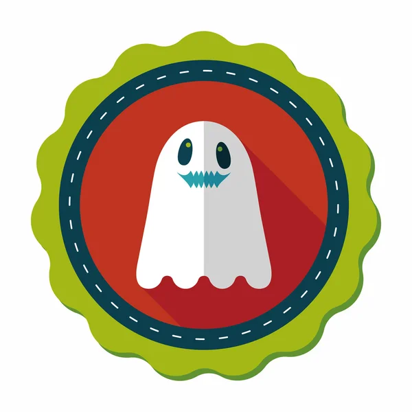 Ghost flat icon with long shadow,eps10 — Stock Vector